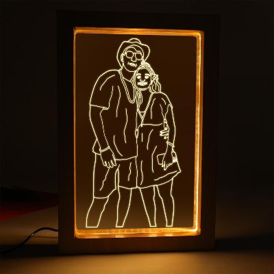 Couple Oriented Led Hologram Frame