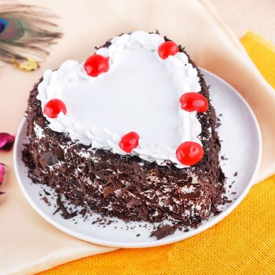 Black Forest Heart Shape Cake