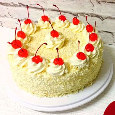 Creamy White Forest Cake