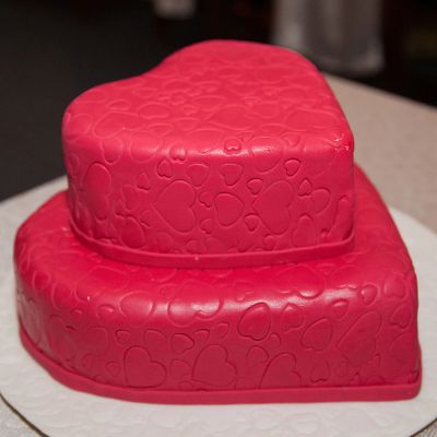 Heart Shaped 2 Tier Truffle Cake