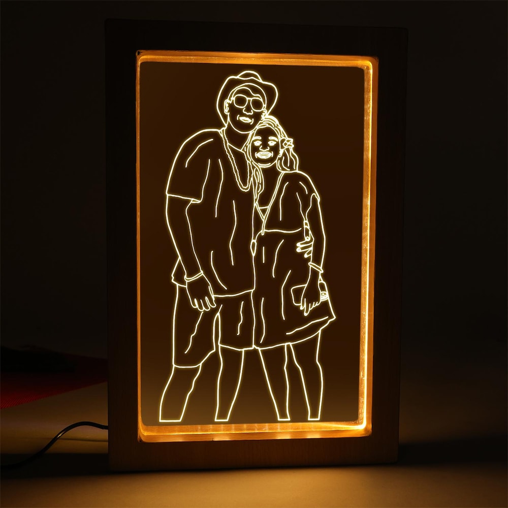  Couple Oriented Led Hologram Frame