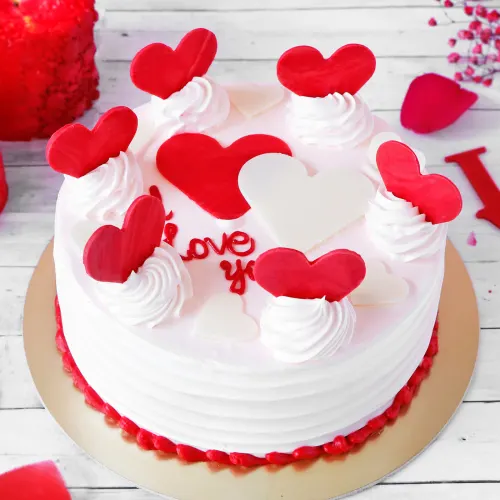  Cute Hearts Special Vanilla Cake