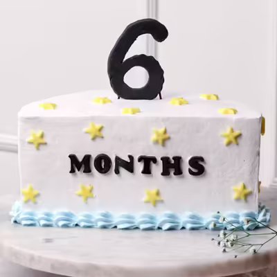  Anniversary Half Starry Cake